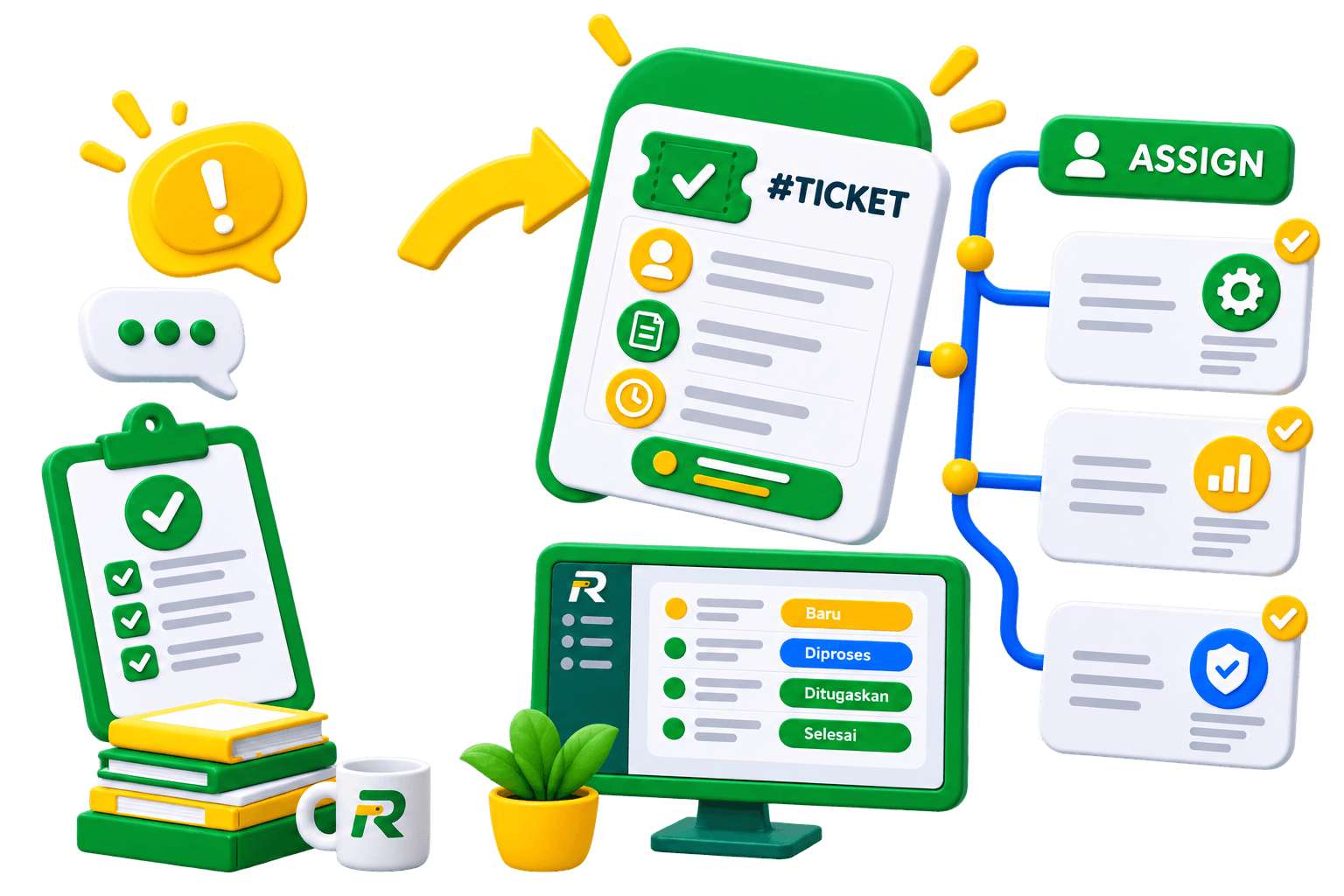 Pencatatan Tiket & Penugasan